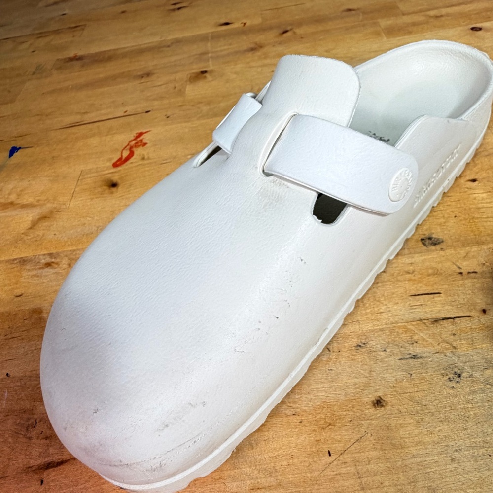 Birkenstock Boston EVA Clogs White Women Size 8 or 39 Made in Germany Waterproof - Picture 6 of 11